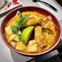 Delicious vegan laksa   at Laksamania in London