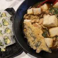 hippie ramen vegan & avo roll  at Karma Sushi in Flagstaff