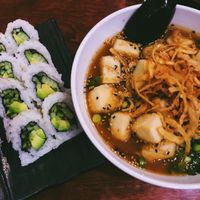 hippie ramen and avo cucumber bowl at Karma Sushi in Flagstaff