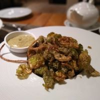 Brussel sprouts at Blue Heron Restaurant in Santa Fe