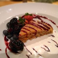 Vegan carrot cake at Blue Heron Restaurant in Santa Fe