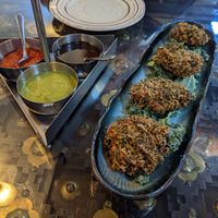 Kale pakodas at Delhi Belly Indian Bistro in Sonoma