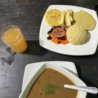 Example menu of the day  at Govindas in Bogota