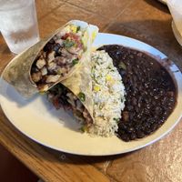 vegan burrito  at On The Border in Escondido