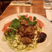 Fable mushrooms w orzo  at Naim  in Paddington