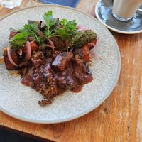 Fable mushroom, sweet potato and pesto at Naim  in Paddington
