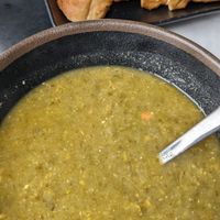 Sweet corn & Spinach vegan at The Soup Company in Vik