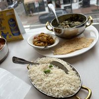 Tofu saag with pickles  at The Maharaja in Cambridge