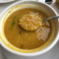 Mulligatawny soup  at The Maharaja in Cambridge
