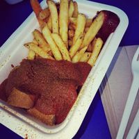 Currywurst mit Pommes at Herman ze German in Loerrach