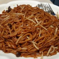 Stewed E-fu noodles with wild mushroom at Canton Paradise in Central Singapore