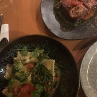 Melanzane (top) and Ravioli (bottom)  at The Meets Restaurant in Amsterdam