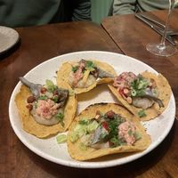 Tacos with cauliflower and artichoke   at The Meets Restaurant in Amsterdam