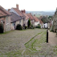 The beautiful town of Shaftesbury. at The Ugly Duckling Cafe in Shaftesbury