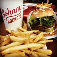 Black Bean Burger at Johnny Rockets in Bloomington