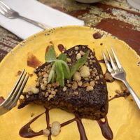 Warm vegan carrot cake yum  at Roots in San Pedro De Atacama