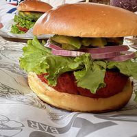 Veggie (vegan) Burger  at Roots in San Pedro De Atacama