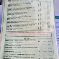 Menu at Chiche in Luxembourg City