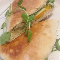 Panini - pumpkin, walnut, apple, rocket..delicious at Feedback Cafe in Yarraville