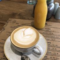 Vegan latte  at Organic Kitchen in Casablanca