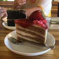 Strawberry cake - amazing! at Pando Cafe in Kota Kinabalu