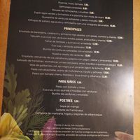 Vegan menu which actually lists vegetarian dishes at Restaurante Amaltea in Cordoba