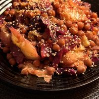 Wok de Garbanzos  at Restaurante Amaltea in Cordoba