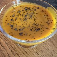 Sopa de mango  at Restaurante Amaltea in Cordoba