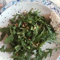 Artichoke pasta (minus Parmesan) at Restaurante Amaltea in Cordoba