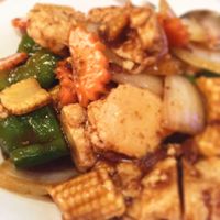 Vegan chicken with szechuan sauce at Happy Garden The Orient in Rowlands Gill