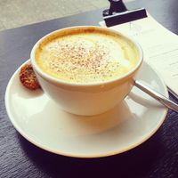 Tumeric latte   at Plantastic's Streetfood Kitchen in Rotterdam