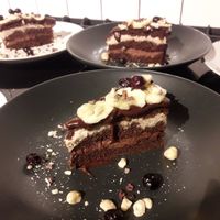 Vegan bananatella pie at Plantastic's Streetfood Kitchen in Rotterdam