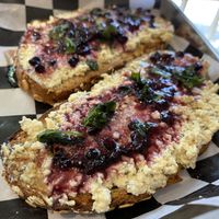 Blueberry ricotta  at Root in Newport