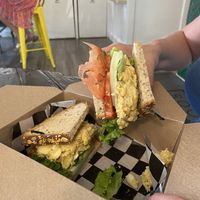 Chickpea salad sandwich  at Root in Newport