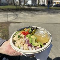 Arribe bowl outside  at Root in Newport