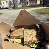 Check pea salad sandwich  at Root in Newport