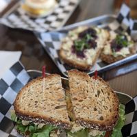 chickpea tuna sandwich  at Root in Newport