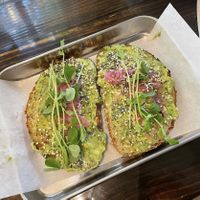 avocado toast   at Root in Newport