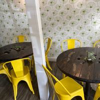 Indoor seating area at Root in Newport