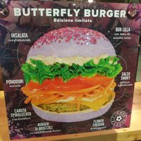 Butterfly burger at Flower Burger in Bari