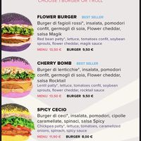 English Menu  at Flower Burger in Bari