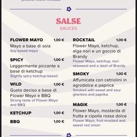 English Menu  at Flower Burger in Bari