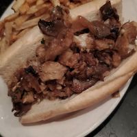 Vegan cheesesteak at Monk's Cafe in Philadelphia