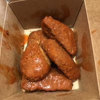 Fiery Buffalo chick’n wings  at Lord of the Fries in Wellington