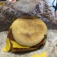 Egg and bacon breakfast  at Lord of the Fries in Wellington