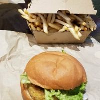 New Guru mini burger & regular fries at Lord of the Fries in Wellington