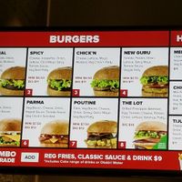 Burger & Hot Dog menu at Lord of the Fries in Wellington