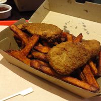 Fried chick'n munch box at Lord of the Fries in Wellington