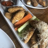 Wings and cheese sticks   at Nateure's Plate in Peterborough