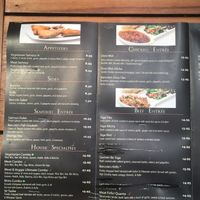 Menu at Barcote in Oakland